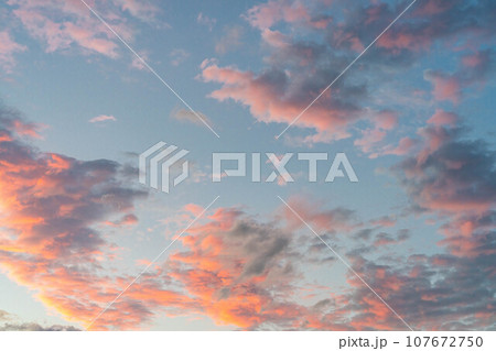 【空素材】朝焼け・夕焼け素材【長野県】 107672750