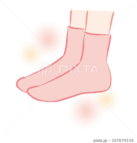 あったか靴下のイラスト　温活 107674538