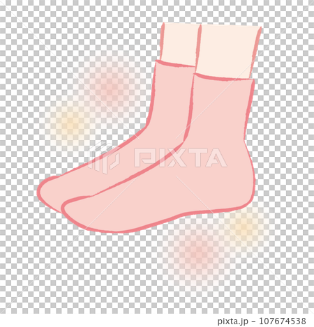 あったか靴下のイラスト　温活 107674538
