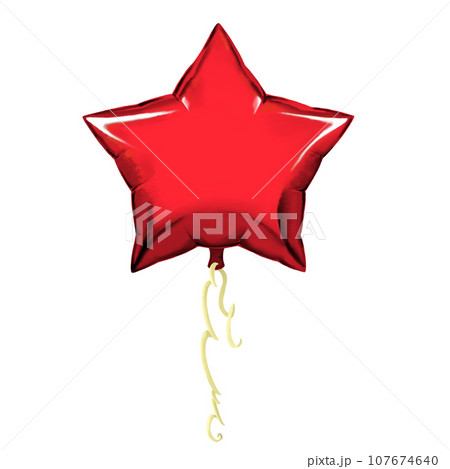 星型のアルミ風船 107674640