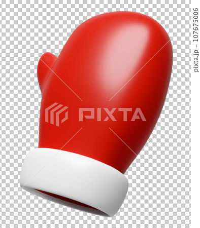 3d warm mittens isolated. Christmas and festive New Year, 3d render illustration 3d warm mittens isolated. Christmas and festive New Year, 3d render illustration 107675006