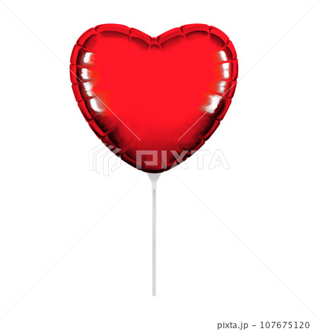 ハートのアルミ風船 107675120