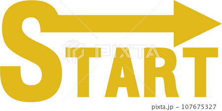 スタートのローマ字デザイン文字 107675327