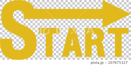 スタートのローマ字デザイン文字 107675327
