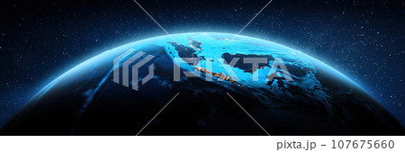 South-east Asia city lights 107675660