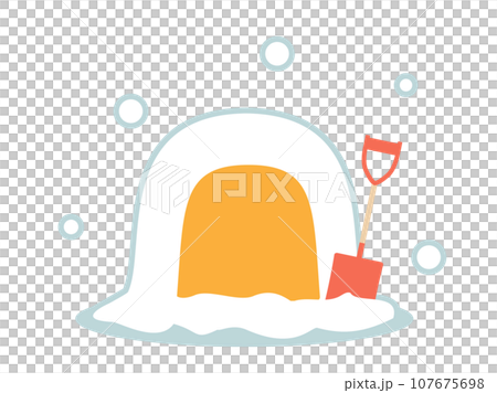 カマクラをイメージしたイラスト カマクラをイメージしたイラスト 107675698