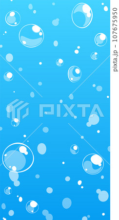 背景イラスト_水中の泡 背景イラスト_水中の泡 107675950