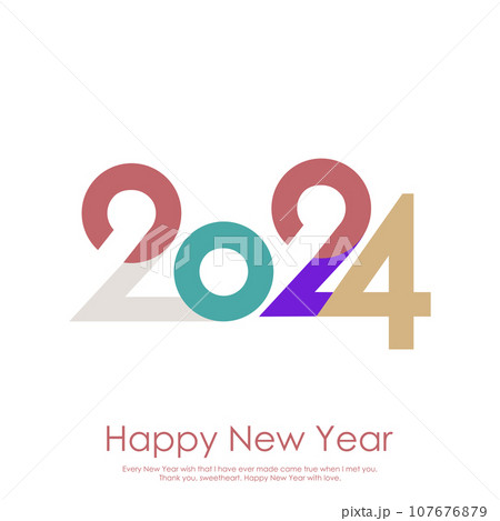 2024 Happy New Year logo text design. Vector 2024 Happy New Year logo text design. Vector 107676879