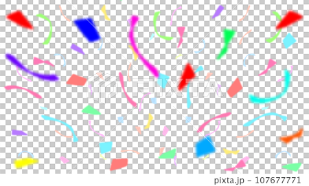 背景插圖與彩色五彩紙屑跳舞[16:9] 107677771