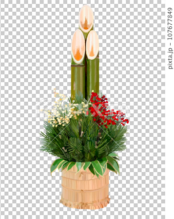 門松（紅白南天）のイラスト素材 [107677849] - PIXTA