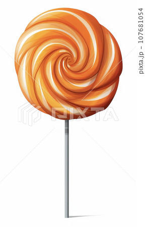 ハロウィンのペロペロキャンディーのイラスト　AI画像 107681054