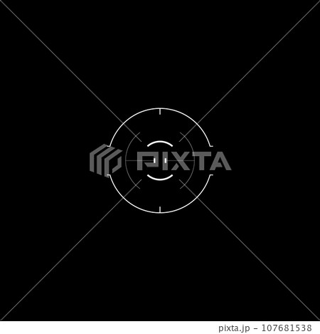 Futuristic GUI circle target, aim, sight, HUD...のイラスト素材 [107681538] - PIXTA