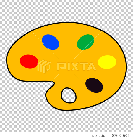 創造藝術品的調色板插圖 107681606