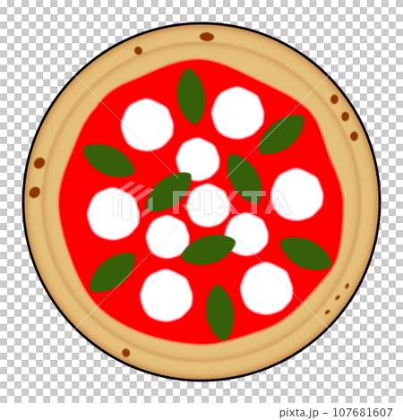 流行可愛的披薩插畫 流行可愛的披薩插畫 107681607