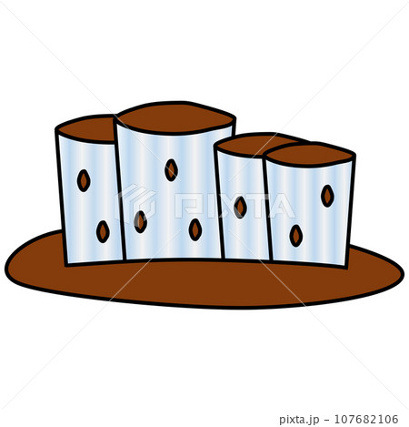 ポップで可愛い霜柱のイラスト 107682106