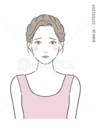 悩み困る女性 美容 健康 メンタルヘルス 悩み困る女性 美容 健康 メンタルヘルス 107682205