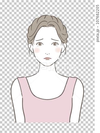 悩み困る女性 美容 健康 メンタルヘルス 悩み困る女性 美容 健康 メンタルヘルス 107682205