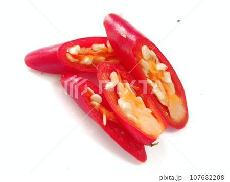 Hot chili peppers isolated Hot chili peppers isolated 107682208