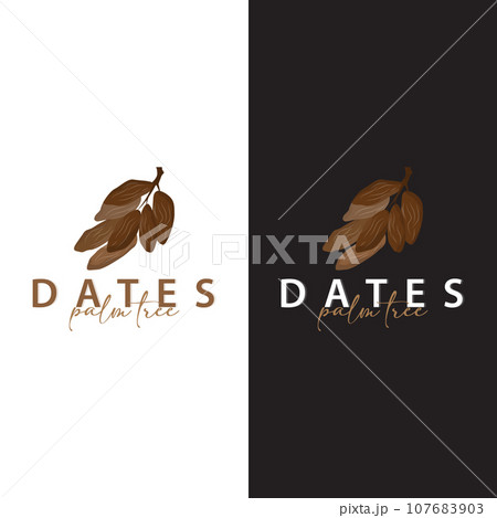 Date Fruit Logo, Elegant Minimalist Premium Design, Sweet Date Fruit Logo Templet Illustration Date Fruit Logo, Elegant Minimalist Premium Design, Sweet Date Fruit Logo Templet Illustration 107683903