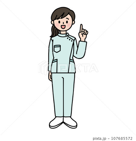 福祉・医療従事者イラスト・女性 福祉・医療従事者イラスト・女性 107685572