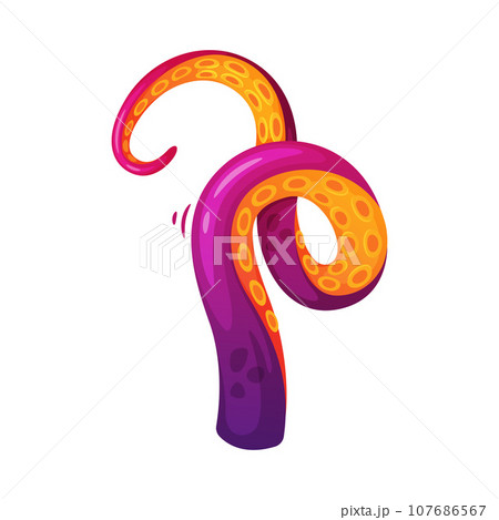 Octopus Tentacle as Limb of Ocean Creature Vector Illustration Octopus Tentacle as Limb of Ocean Creature Vector Illustration 107686567