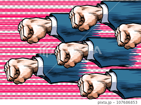 Illustration of a speedy punch 107686853