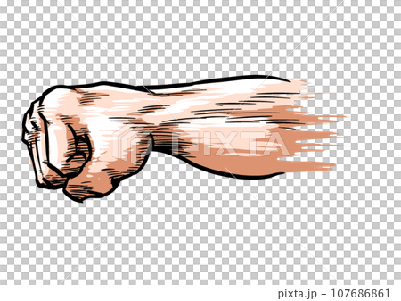 Illustration of a speedy punch 107686861