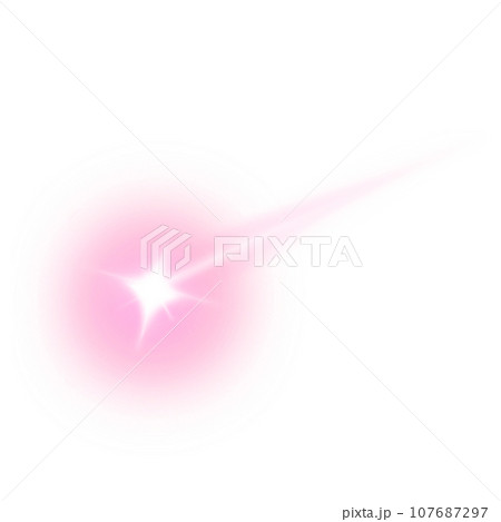 Sparkling star pink pastel gradient. Falling star colorful element.	 107687297