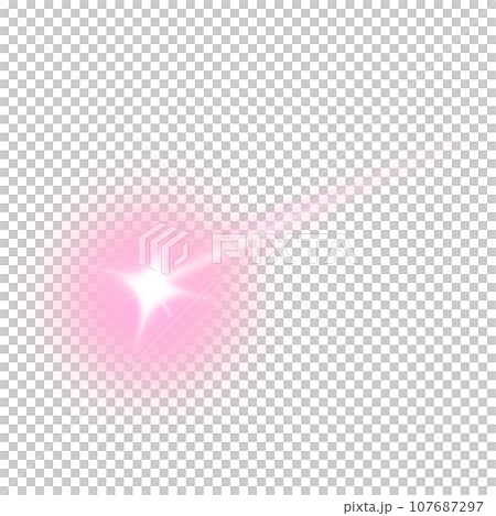 Sparkling star pink pastel gradient. Falling star colorful element.	 107687297