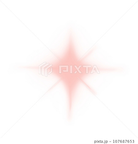 Sparkling star red pastel gradient. Bright star gradient blur clipart.	 107687653