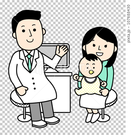Simple person illustration Pediatric medical treatment 107688430