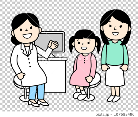Simple character illustration: Children's examination Simple character illustration: Children's examination 107688496