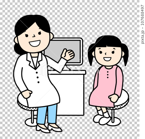 Simple character illustration: Children's examination Simple character illustration: Children's examination 107688497