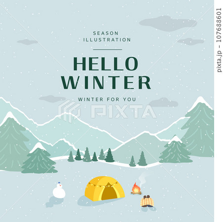Winter emotional illustration. Web Banner. Pop-up 107688601