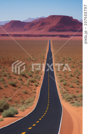 road in the desert road in the desert 107688797