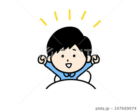 起きる　子供　イラスト 107689074