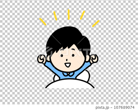 起きる　子供　イラスト 107689074