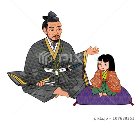 織田信長の孫・三法師と羽柴秀吉 107689253