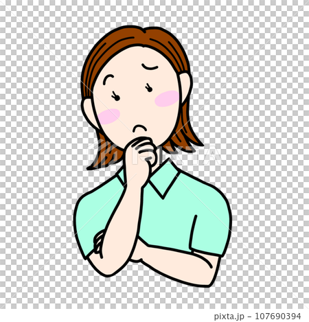 Thinking woman Thinking woman 107690394