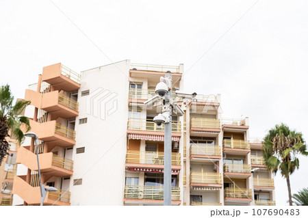 Video of the street surveillance camera. Lots of cameras on the same rack. 107690483