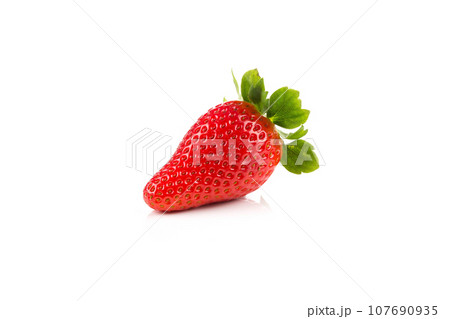 Red ripe strawberry fruits 107690935