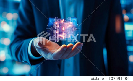 ビジネスマンのテクノロジーツール 107691106