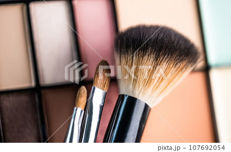 Set of makeup brushes Set of makeup brushes 107692054