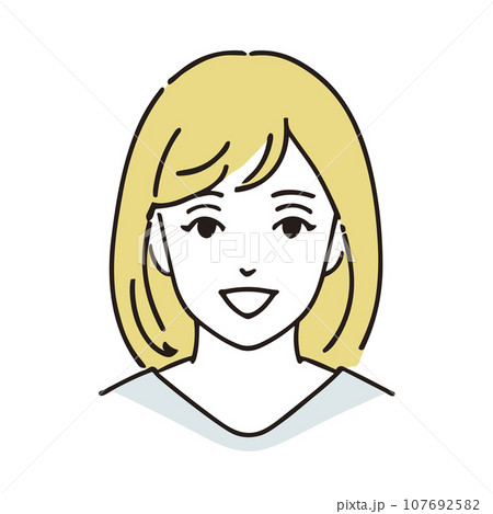 笑顔の女性 107692582