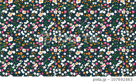 seamless ditsy flowers repeating pattern, tiny flowers pattern, ditsy, liberty , meadow, floral. 107692863