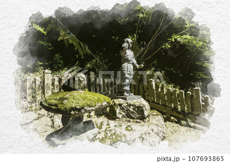 水彩画風 祝田神社 日本武尊 兵庫県姫路市 水彩画風 祝田神社 日本武尊 兵庫県姫路市 107693865