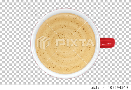cafe au lait coffee drink illustration realistic cafe au lait coffee drink illustration realistic 107694349