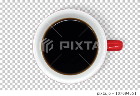 コーヒー 飲み物 イラスト リアル 107694351