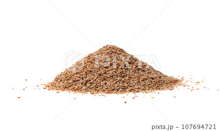 Plantago Ovata Seeds Isolated, Psyllium Husk, Isabgol Ispaghula 107694721