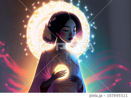 幻想的な天女 107695521